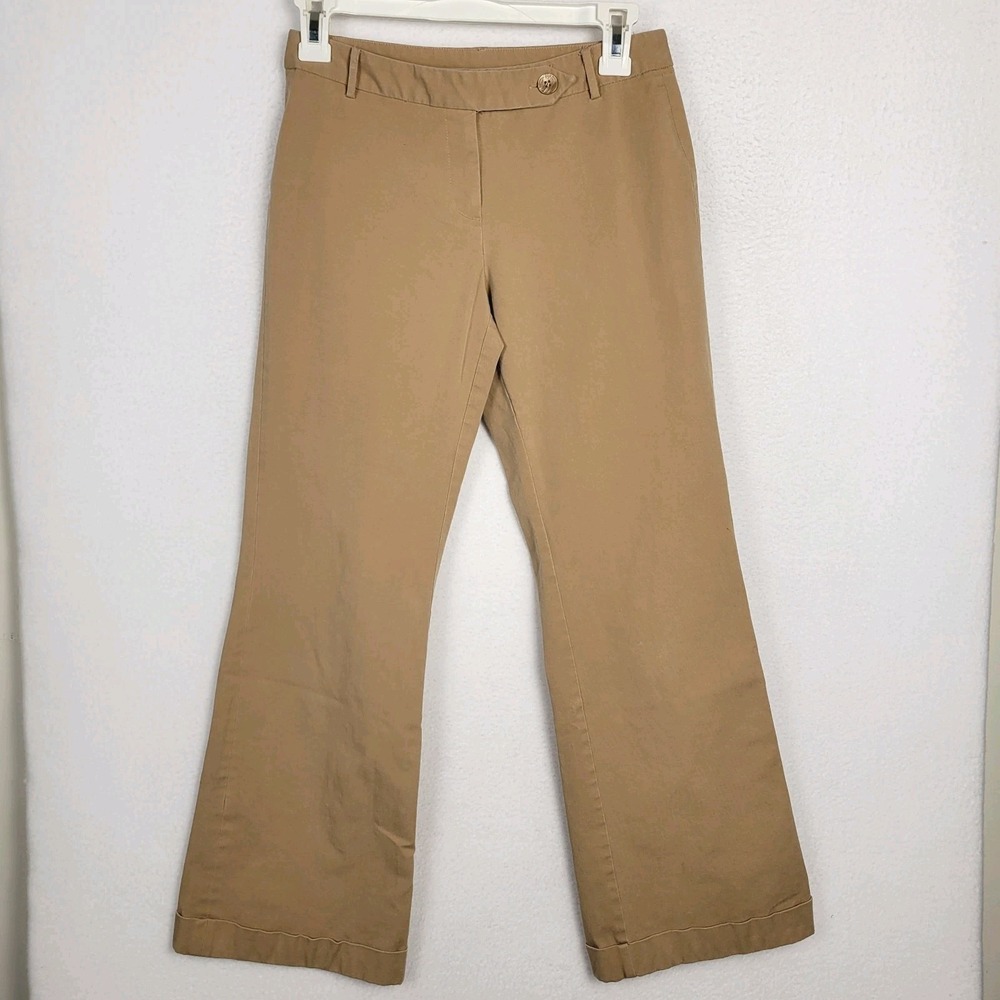 Express Stretch Vintage Low-Rise Bootcut Pants‎ Juniors 3/4 S Khaki Y2K